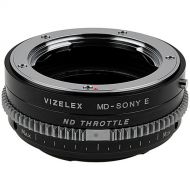 FotodioX Vizelax Cine ND Throttle Lens Mount Adapter for Minolta MD/MC/SR Lenses to Sony E-Mount Cameras