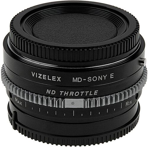  FotodioX Vizelax Cine ND Throttle Lens Mount Adapter for Minolta MD/MC/SR Lenses to Sony E-Mount Cameras