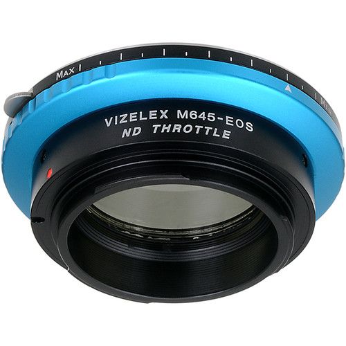  FotodioX Vizelex ND Throttle Lens Mount Adapter for Mamiya 645-Mount Lens to Canon EF-Mount Camera