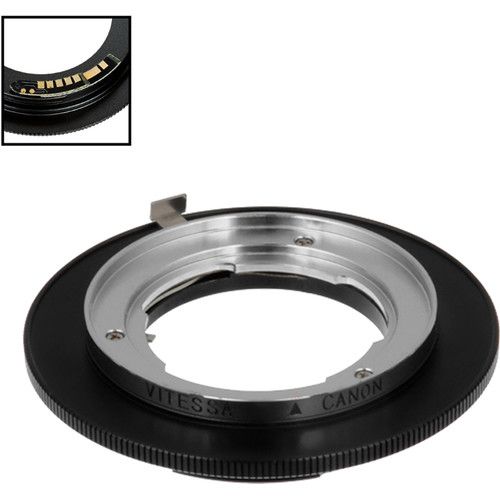  FotodioX Pro Lens Mount Adapter with Generation v10 Focus Confirmation Chip for Vitessa T-Mount Lens to Canon EF or EF-S Mount Camera