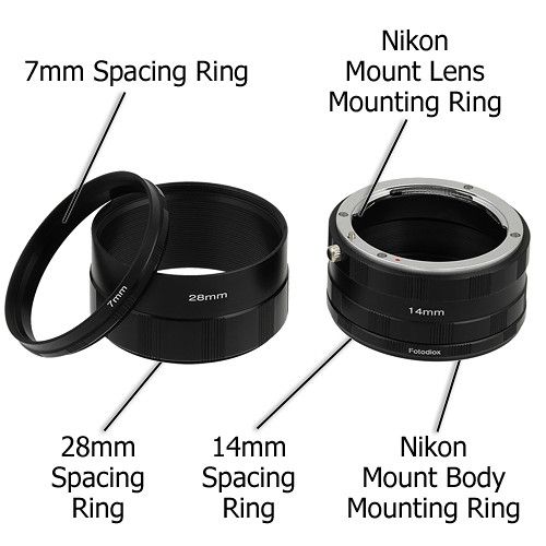  FotodioX Macro Extension Tube Set for Nikon F-Mount Cameras: for Extreme Close-Up Photography