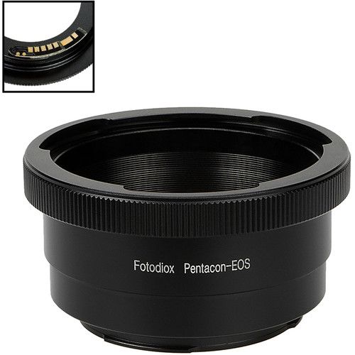  FotodioX Lens Mount Adapter with Generation v10 Focus Confirmation Chip for Pentacon Six-Mount Lens to Canon EF or EF-S Mount Camera