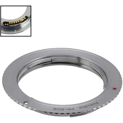  FotodioX Lens Mount Adapter with Generation v10 Focus Confirmation Chip for Pentax K-Mount Lens to Canon EF-S Mount Camera