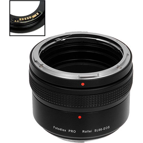  FotodioX Pro Lens Mount Adapter with Generation v10 Focus Confirmation Chip for Rolleiflex SL66-Mount Lens to Canon EF or EF-S Mount Camera