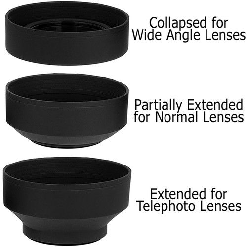  FotodioX 3-Section Rubber Lens Hood (67mm)