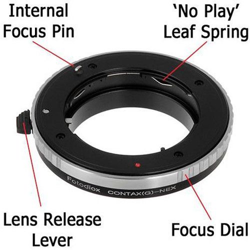  FotodioX Mount Adapter for Contax G Lens to Sony Alpha E-Mount Mirrorless Camera