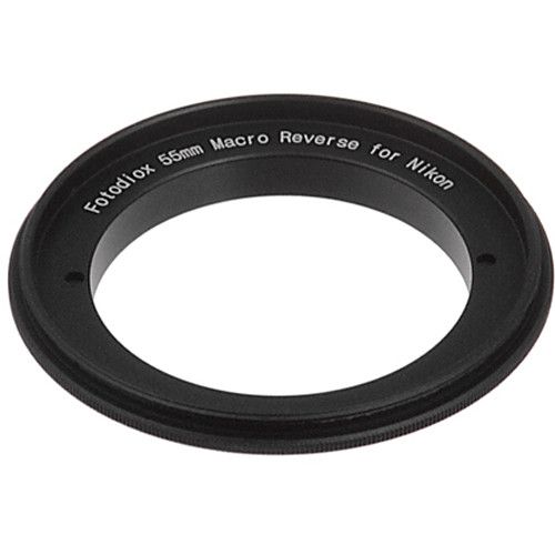  FotodioX 55mm Reverse Mount Macro Adapter Ring for Nikon F-Mount Cameras