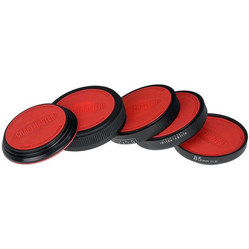  FotodioX LenzCoaster Lens Replica Coaster Set (Black and Red)