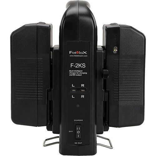  FotodioX Dual Position Battery Charger Kit with 2 Li-Ion 130Wh V-Mount Batteries