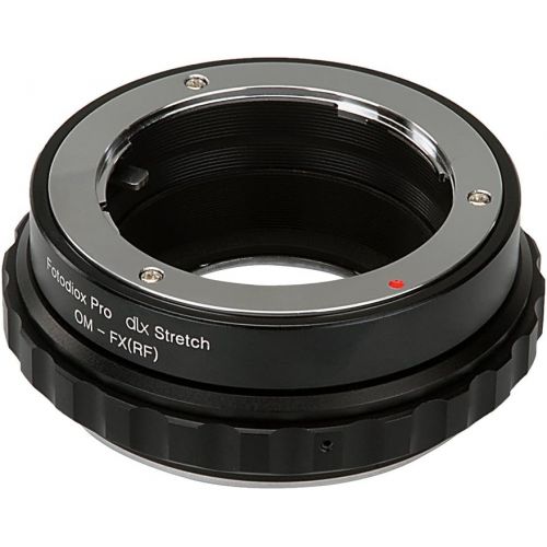  Fotodiox DLX Stretch Lens Mount Adapter - Olympus Zuiko (OM) 35mm SLR Lens to Fujifilm X-Series Mirrorless Camera Body with Macro Focusing Helicoid and Magnetic Drop-in Filters