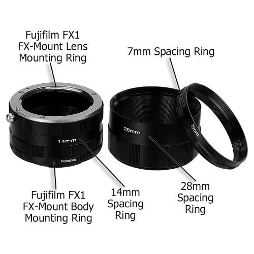  Fotodiox Macro Extension Tube Set Compatible with Fujifilm X-Mount Cameras for Extreme Macro Photography