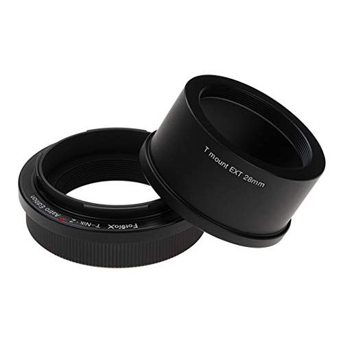  Fotodiox Lens Adapter Astro Edition - Compatible with T-Mount (T/T-2) Screw Mount Telescopes to Nikon Z-Mount Cameras for Astronomy