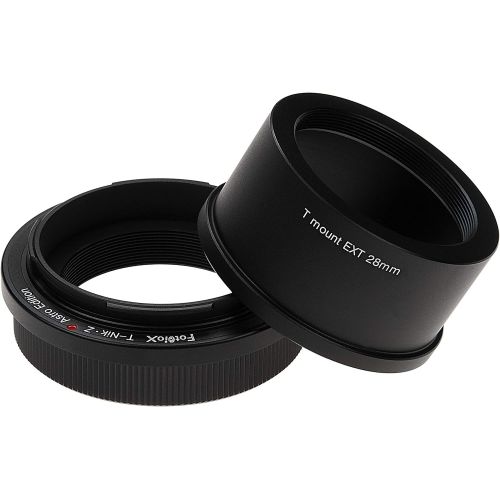  Fotodiox Lens Adapter Astro Edition - Compatible with T-Mount (T/T-2) Screw Mount Telescopes to Nikon Z-Mount Cameras for Astronomy