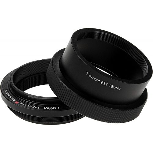  Fotodiox Lens Adapter Astro Edition - Compatible with 48mm (x0.75) T-Mount Wide Field Telescopes to Nikon Z-Mount Mirrorless Cameras for Deep Space Astro-Photography