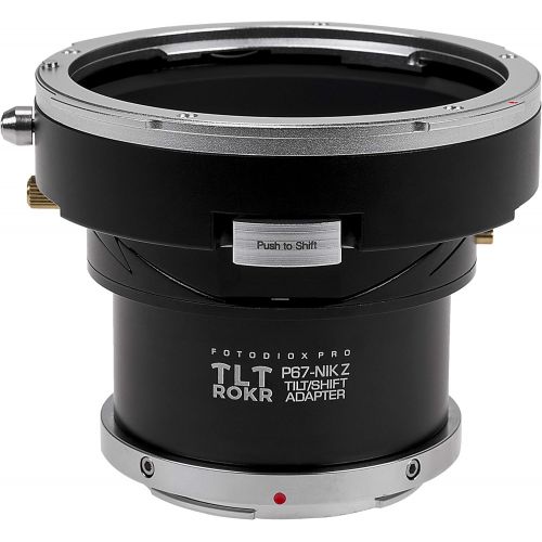  Fotodiox Pro TLT ROKR - Tilt/Shift Lens Mount Adapter Compatible with Pentax 6x7 (P67, PK67) Mount SLR Lenses to Nikon Z-Mount Mirrorless Camera Body