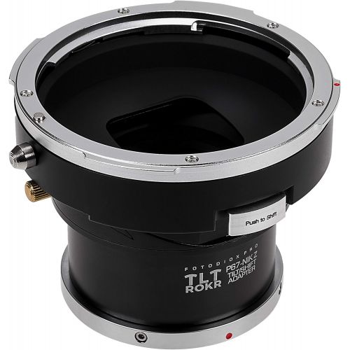  Fotodiox Pro TLT ROKR - Tilt/Shift Lens Mount Adapter Compatible with Pentax 6x7 (P67, PK67) Mount SLR Lenses to Nikon Z-Mount Mirrorless Camera Body
