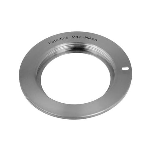  Fotodiox Chrome Lens Mount Adapter (Type 2), M42 (42mm x1 Thread Screw) Lens to Nikon Camera, for Nikon D1, D1H, D1X, D2H, D2X, D2Hs, D2Xs, D3, D3X, D3s, D4, D100, D200, D300, D300