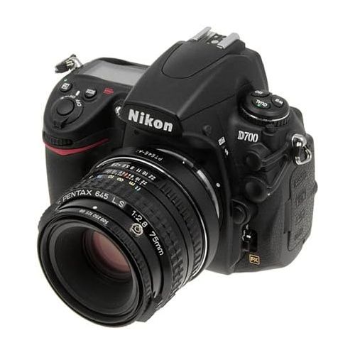  Fotodiox Pro Lens Mount Adapter, Pentax 645 Lens to Nikon Camera Mount Adapter, for Nikon D1, D1H, D1X, D2H, D2X, D2Hs, D2Xs, D3, D3X, D3s, D4, D100, D200, D300, D300S, D700, D800,