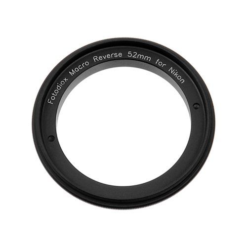  Fotodiox RB2A 52mm Filter Thread Lens, Macro Reverse Ring Camera Mount Adapter, for Nikon D1, D1H, D1X, D2H, D2X, D2Hs, D2Xs, D3, D3X, D3s, D4, D100, D200, D300, D300S, D700, D800,