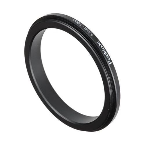  Fotodiox 52mm - 58mm, 52-58mm Macro Close-up Reverse Ring, Anodized Black Metal Ring, for Nikon, Canon, Sony, Olympus, Pentax, Panasonic, Samsung Camera