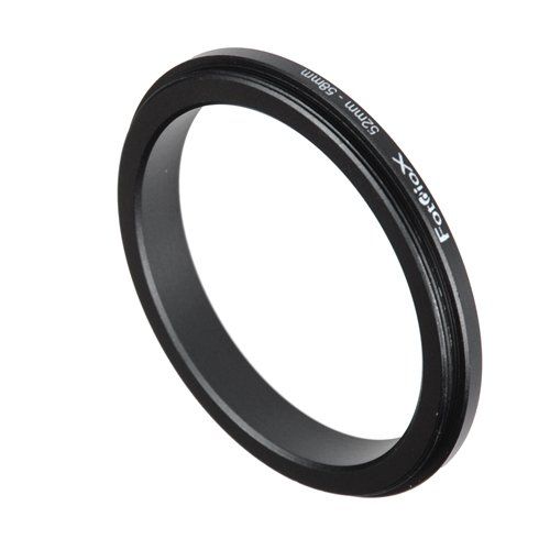  Fotodiox 52mm - 58mm, 52-58mm Macro Close-up Reverse Ring, Anodized Black Metal Ring, for Nikon, Canon, Sony, Olympus, Pentax, Panasonic, Samsung Camera