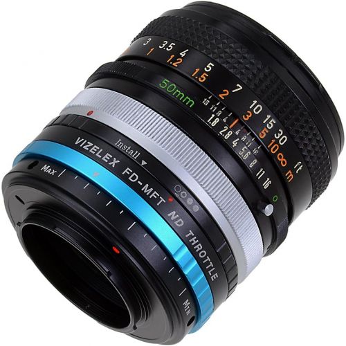  Fotodiox Vizelex ND Throttle Lens Adapter Compatible with Canon FD Lenses on Micro Four Thirds Cameras