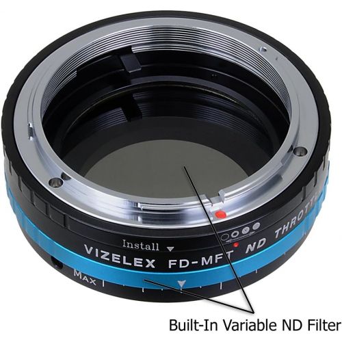  Fotodiox Vizelex ND Throttle Lens Adapter Compatible with Canon FD Lenses on Micro Four Thirds Cameras