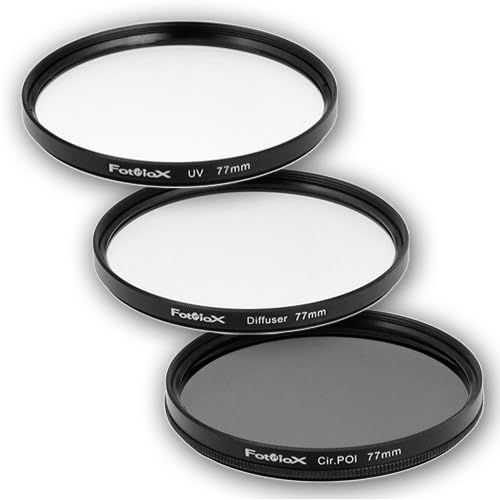  Fotodiox Filter Kit, UV, Circular Polarizer, Soft Diffuser, 77mm for Canon, Nikon, Sony, Olympus, Pentax, Panasonic Camera Lenses.