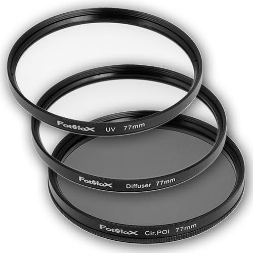  Fotodiox Filter Kit, UV, Circular Polarizer, Soft Diffuser, 77mm for Canon, Nikon, Sony, Olympus, Pentax, Panasonic Camera Lenses.