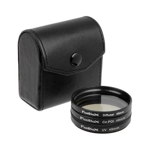  Fotodiox Filter Kit, UV, Circular Polarizer, Soft Diffuser, 49mm for Canon, Nikon, Sony, Olympus, Pentax, Panasonic Camera Lenses.