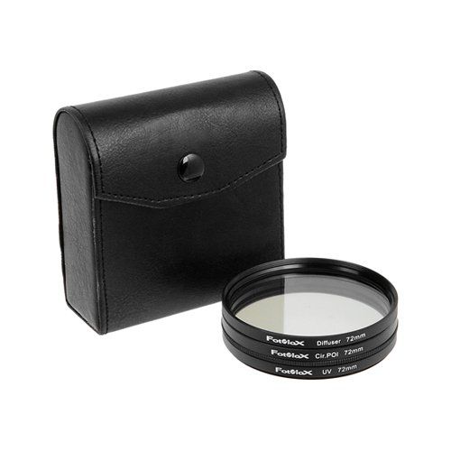  Fotodiox Filter Kit, UV, Circular Polarizer, Soft Diffuser, 72mm for Canon, Nikon, Sony, Olympus, Pentax, Panasonic Camera Lenses.