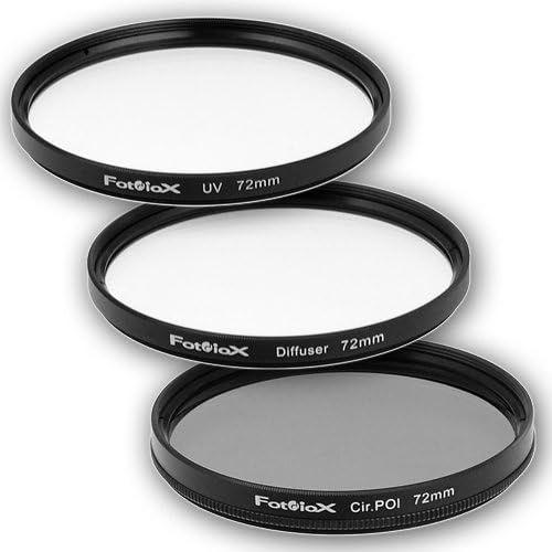  Fotodiox Filter Kit, UV, Circular Polarizer, Soft Diffuser, 72mm for Canon, Nikon, Sony, Olympus, Pentax, Panasonic Camera Lenses.