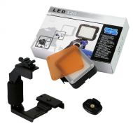 Fotodiox Pro GoTough Grip Kit w/LED 120 Light - Black Aluminum Metal Camera Lighting Bracket for Sport Camera Gopro Hero Hd, Hero1, Hero2, Hero3 and All Gopro Adapter Mounts