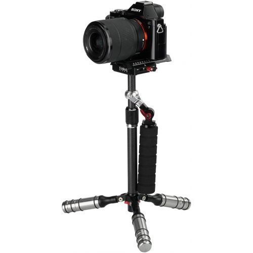  Fotodiox Pro Carbon Fiber Gimbal Stabilizer for DSLR, MILC & GoPro Cameras - Handheld Video Stabilizer System and Stealthy Camera Support for Small to Mid-Sized Cameras