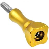 GoTough 35mm Gold Metal Thumbscrew Compatible with GoPro HERO3, HERO3+, HERO4, HERO5, HERO6, HERO7 2-Prong Mounting System - by Fotodiox Pro