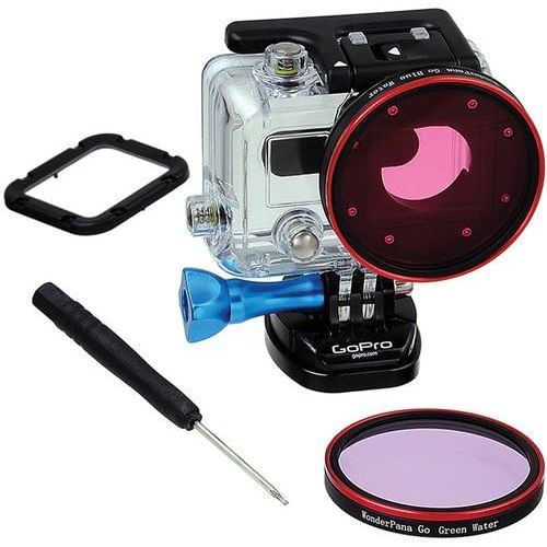  Fotodiox Pro WonderPana Go Underwater Kit - GoTough Filter Adapter System f/GoPro Hero3 Underwater Housing Case with Two Water Correction (Pink and Purple) Filters