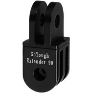 GoTough Black 90 Degree Extender Arm ? Metal Extension Arm with 90 Degree Turn Compatible with GoPro HERO3, HERO3+, HERO4, HERO5, HERO6, HERO7 2-Prong Mounting System - by Fotodiox