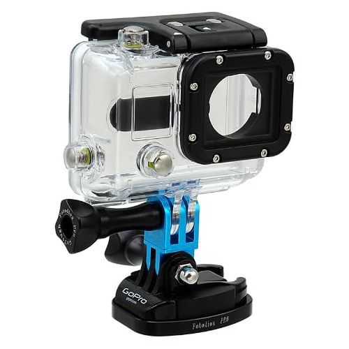  GoTough Blue 90 Degree Extender Arm ? Metal Extension Arm with 90 Degree Turn Compatible with GoPro HERO3, HERO3+, HERO4, HERO5, HERO6, HERO7 2-Prong Mounting System - by Fotodiox