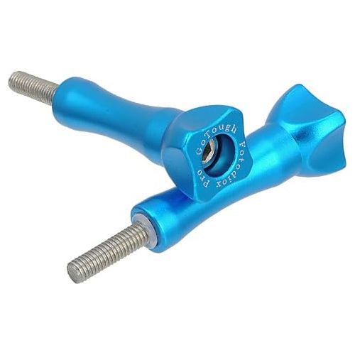  GoTough 45mm Blue Metal Thumbscrew Compatible with GoPro HERO3, HERO3+, HERO4, HERO5, HERO6, HERO7 2-Prong Mounting System - by Fotodiox Pro
