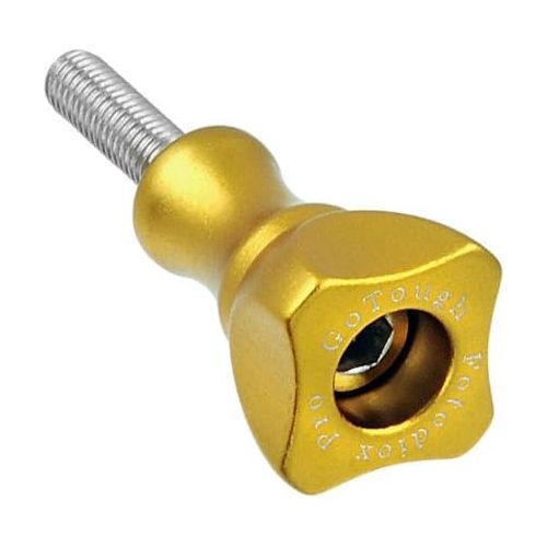  Fotodiox GoTough 25mm Gold Metal Thumbscrew Compatible with GoPro HERO3, HERO3+, HERO4, HERO5, HERO6, HERO7 2-Prong Mounting System