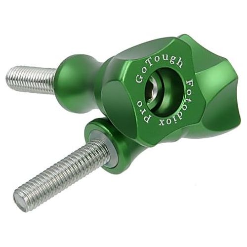  Fotodiox GoTough 25mm Green Metal Thumbscrew Compatible with GoPro HERO3, HERO3+, HERO4, HERO5, HERO6, HERO7 2-Prong Mounting System