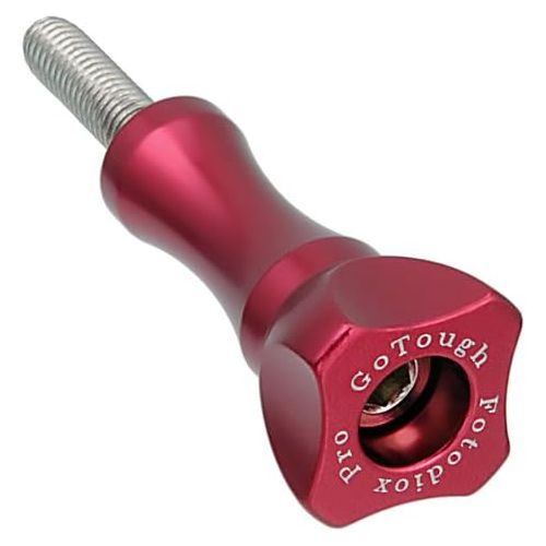  GoTough 35mm Red Metal Thumbscrew Compatible with GoPro HERO3, HERO3+, HERO4, HERO5, HERO6, HERO7 2-Prong Mounting System - by Fotodiox Pro
