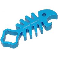 Fotodiox Pro GoTough SharkBite - Blue Aluminum Metal GoTough Wrench for Tightening GoPro Mounting Knobs, Screws and Bolts; Shark Styled Wrench with Bottle Opener - for Sport Camera