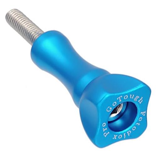  GoTough 35mm Blue Metal Thumbscrew Compatible with GoPro HERO3, HERO3+, HERO4, HERO5, HERO6, HERO7 2-Prong Mounting System - by Fotodiox Pro