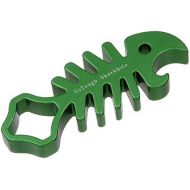 Fotodiox Pro GoTough Sharkbite - Green Aluminum Metal GoTough Wrench for Tightening GoPro Mounting Knobs, Screws and Bolts; Shark Styled Wrench with Bottle Opener