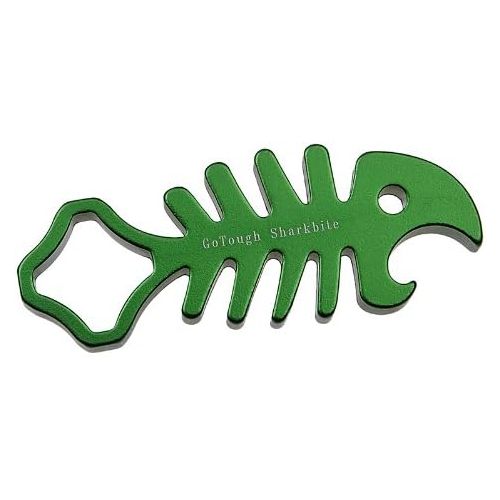  Fotodiox Pro GoTough Sharkbite - Green Aluminum Metal GoTough Wrench for Tightening GoPro Mounting Knobs, Screws and Bolts; Shark Styled Wrench with Bottle Opener