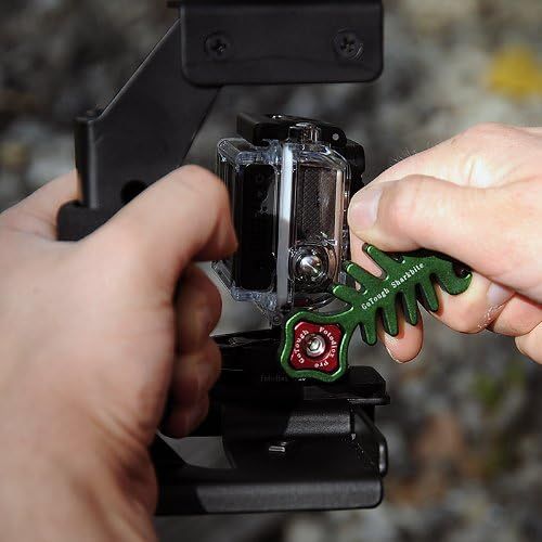  Fotodiox Pro GoTough Sharkbite - Green Aluminum Metal GoTough Wrench for Tightening GoPro Mounting Knobs, Screws and Bolts; Shark Styled Wrench with Bottle Opener