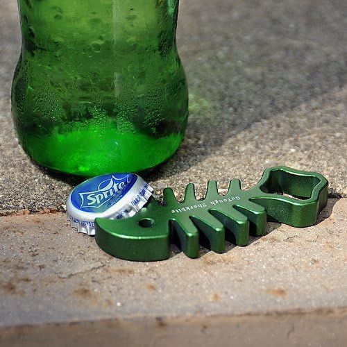  Fotodiox Pro GoTough Sharkbite - Green Aluminum Metal GoTough Wrench for Tightening GoPro Mounting Knobs, Screws and Bolts; Shark Styled Wrench with Bottle Opener