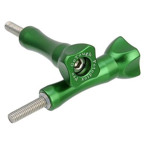  GoTough 45mm Green Metal Thumbscrew Compatible with GoPro HERO3, HERO3+, HERO4, HERO5, HERO6, HERO7 2-Prong Mounting System - by Fotodiox Pro