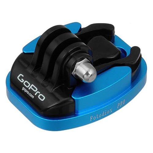  Fotodiox GoTough Blue QR Mount with Pilot Holes ? All Metal, Versatile Quick Release Plate with 1/4”-20 Tripod Screw and Pilot Holders Compatible with GoPro HERO3, HERO3+, HERO4, HERO5, HER